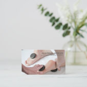 Carte De Visite Aromathérapiste Hot Stone Massage Salon (Debout devant)