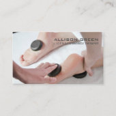 Carte De Visite Aromathérapiste Hot Stone Massage Salon (Devant)