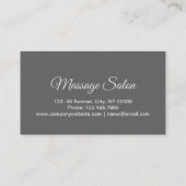 Carte De Visite Aromathérapiste Hot Stone Massage Salon (Dos)