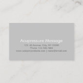 Carte De Visite Aromathérapiste Hot Stone Massage Salon (Dos)