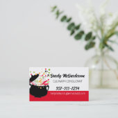 Carte De Visite Arômes brûlants chef cuisinier cuisine de restaura (Debout devant)