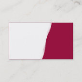 Carte De Visite Arrachée - Rouge foncé (Dos)
