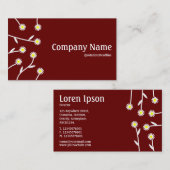 Carte De Visite Arrangement de fleurs - Deep Maroon 660000 (Devant / Derrière)