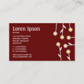Carte De Visite Arrangement de fleurs - Deep Maroon 660000 (Dos)