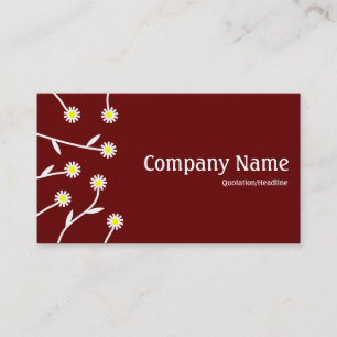 Carte De Visite Arrangement de fleurs - Deep Maroon 660000