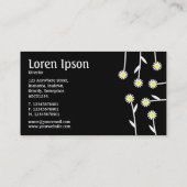 Carte De Visite Arrangement de fleurs - Noir (Dos)