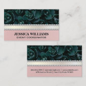 Carte De Visite Arrangement de fleurs vertes | Perles (Devant / Derrière)