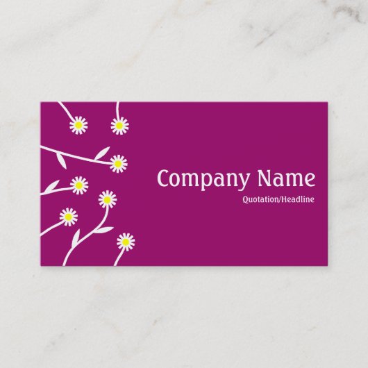 Carte De Visite Arrangement de fleurs - Vin 990066 (Devant)