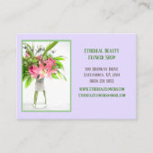 Carte De Visite Arrangement de fleurs violettes (Devant)