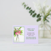 Carte De Visite Arrangement de fleurs violettes (Debout devant)
