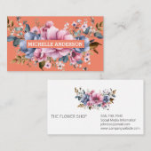 Carte De Visite Arrangement floral (Devant / Derrière)