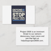 Carte De Visite Arrêter le projet 2025 (Devant / Derrière)