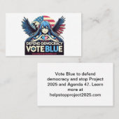 Carte De Visite Arrêter le projet 2025 et Action 47 (Devant / Derrière)