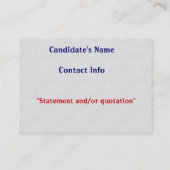 Carte De Visite Arrêtez les contrevenants de répétition (Dos)