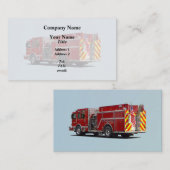 Carte De Visite Arrière du moteur à feu avec drapeau américain (Devant / Derrière)