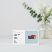 Carte De Visite Arrière du moteur à feu avec drapeau américain (Debout devant)