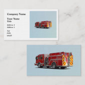 Carte De Visite Arrière du moteur à feu avec drapeau américain (Devant / Derrière)