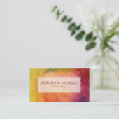 Carte De Visite arrière - plan à aquarelle Abstraite peint (Debout devant)