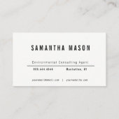 Carte de visite Arrière - plan à feuilles vertes f (Dos)