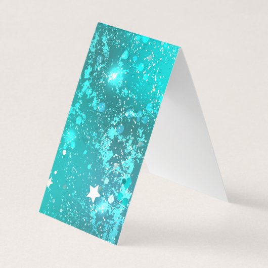 Carte De Visite Arrière - plan à huile Turquoise de la menthe (Devant)