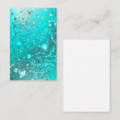 Carte De Visite Arrière - plan à huile Turquoise de la menthe (Devant / Derrière)