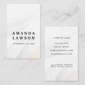 Carte De Visite Arrière - plan Abstrait blanc (Devant / Derrière)