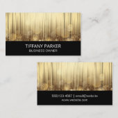 Carte De Visite Arrière - plan Abstrait Gold | Bokeh (Devant / Derrière)