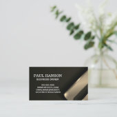 Carte De Visite Arrière - plan Abstrait métallique (Debout devant)