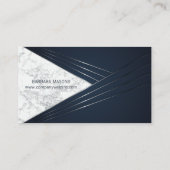 Carte De Visite Arrière - plan Abstrait métallique | Blanc marbre (Dos)