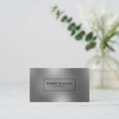 Carte De Visite Arrière - plan Abstrait moderne brillant gris arge (Debout devant)