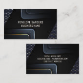 Carte De Visite Arrière - plan Abstrait | Motif de points d'or (Devant / Derrière)