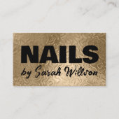 Carte De Visite Arrière - plan Abstrait Noir Et Or (Devant)