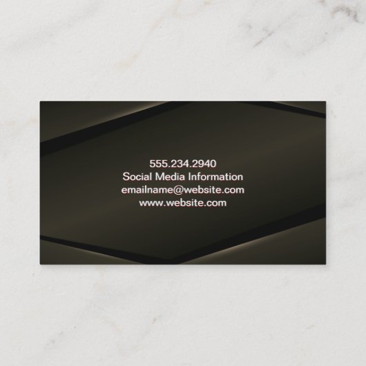 Carte De Visite Arrière - plan Abstrait Sepia Glow (Dos)