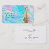 Carte De Visite arrière - plan abstrait violoniste (Devant / Derrière)