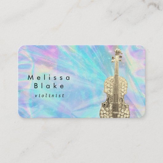 Carte De Visite arrière - plan abstrait violoniste (Devant)
