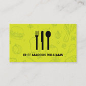 Carte De Visite Arrière - plan alimentaire | Chef (Devant)