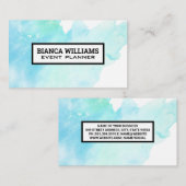 Carte De Visite Arrière - plan aquarelle (Devant / Derrière)
