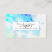 Carte De Visite Arrière - plan aquarelle peint | Artistique (Dos)
