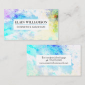Carte De Visite Arrière - plan aquarelle peint | Artistique (Devant / Derrière)