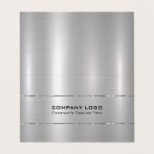 Carte de visite arrière - plan argenté (Extérieur déplié)
