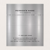 Carte de visite arrière - plan argenté (Intérieur déplié)