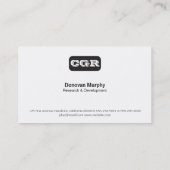 Carte De Visite Arrière - plan arrondi Monogramme (Dos)