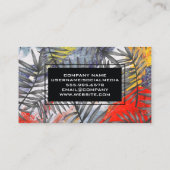 Carte De Visite Arrière - plan artistique Palm Feuilles (Dos)