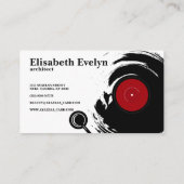 Carte De Visite arrière - plan avec enregistrement vinyle (Dos)