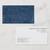 Carte De Visite Arrière - plan balayé bleu-foncé (Devant / Derrière)