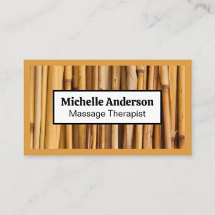 Carte De Visite Arrière - plan bambou