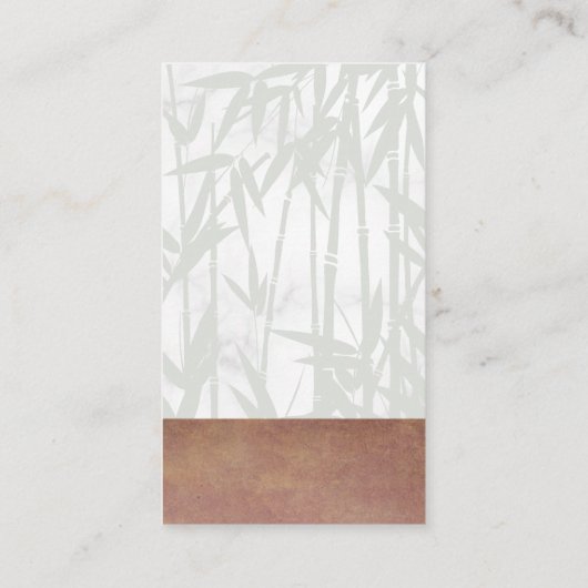 Carte De Visite Arrière - plan bambou | Icône Lotus des mains de g (Dos)