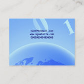 Carte De Visite Arrière - plan binaire de globe, votre nom ici (Dos)