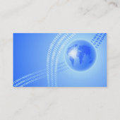 Carte De Visite Arrière - plan binaire de globe, votre nom ici, (Dos)