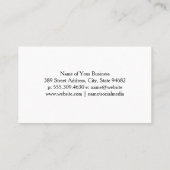 Carte De Visite Arrière - plan blanc Abstrait | Formes modernes (Dos)